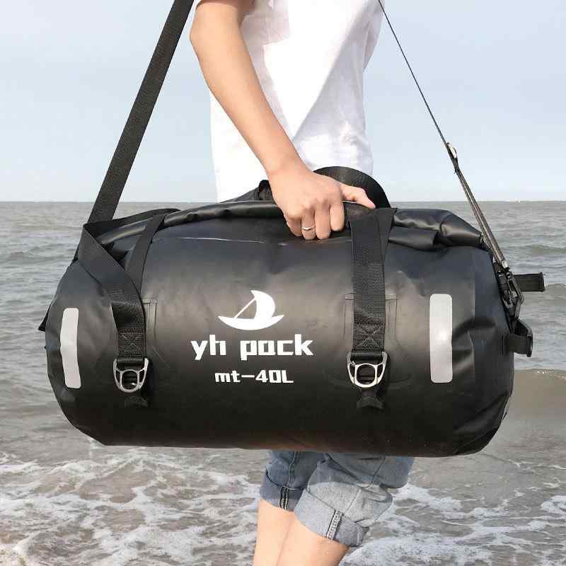 バイク メンズ レディース 防水 ツーリング 鞄 横型 40L 60L 80L 黒 黄色 橙