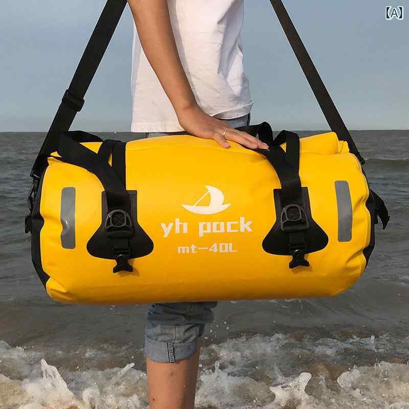 バイク メンズ レディース 防水 ツーリング 鞄 横型 40L 60L 80L 黒 黄色 橙