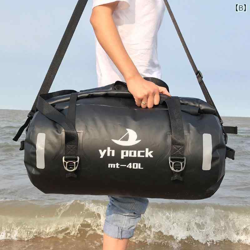 バイク メンズ レディース 防水 ツーリング 鞄 横型 40L 60L 80L 黒 黄色 橙