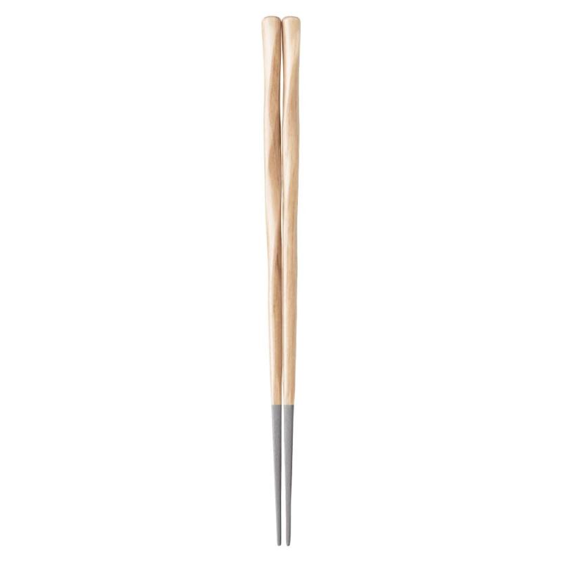 アンドエヌイー(&amp;NE) 若狭塗り 手彫り箸 ハレとケ うす墨 22.5cm お箸 日本製 木製 ねじり箸 食洗..