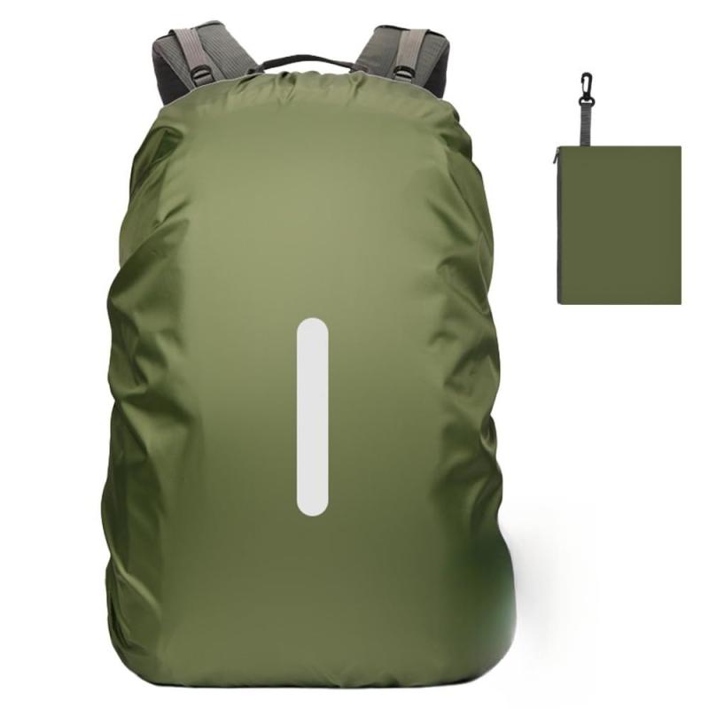 [NUWONAYA] リュックカバー 収納ポーチ付き 一字ベルト ザックカバー 防水 雨用 反射材 レインカバー ..