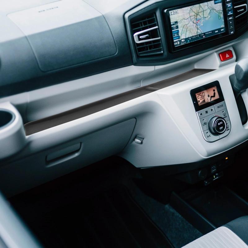 SHAOHAO 新型 ダイハツ ミライース 助手席オープントレイマット 助手席 ラバーマット 収納トレイ ポケット ミライース LA350S LA360S型 2代目 インテリアラバーマット 収納 小物入れ 水洗い可能