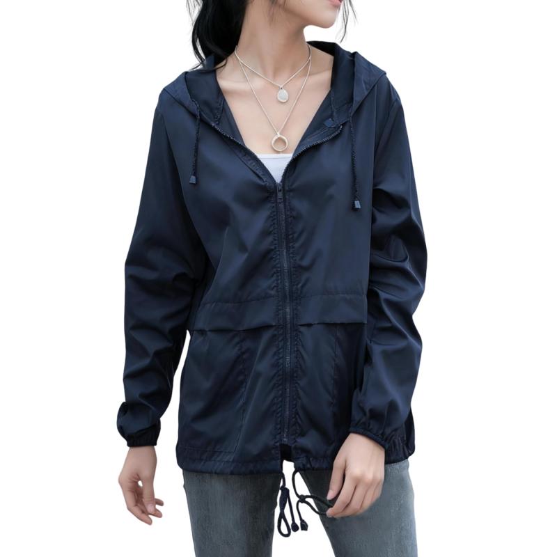 [Kayiyasu] トレンチコート レディース スプリングコート 防水 防風 コート 通勤 カジュアル 春 秋 着痩せー 軽量 M-2XL(2XL ネイビー)