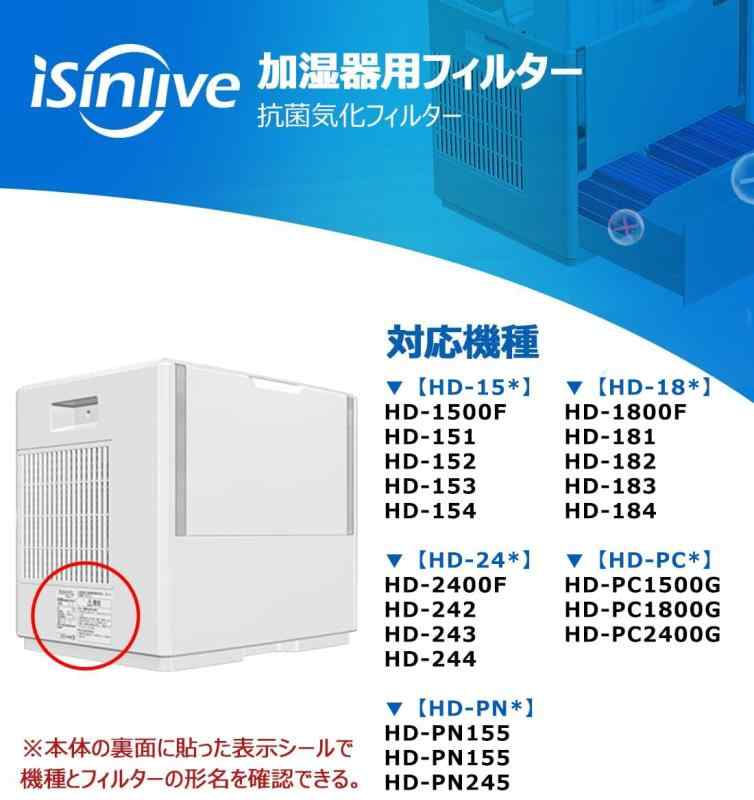 H060519 加湿フィルター 抗菌気化フィルター HD-244 HD-181 HD-183 HD-184 HD-1500F 等の機種に適用 ハイブリッド式加湿器 加湿器 互換品 【2枚入り】
