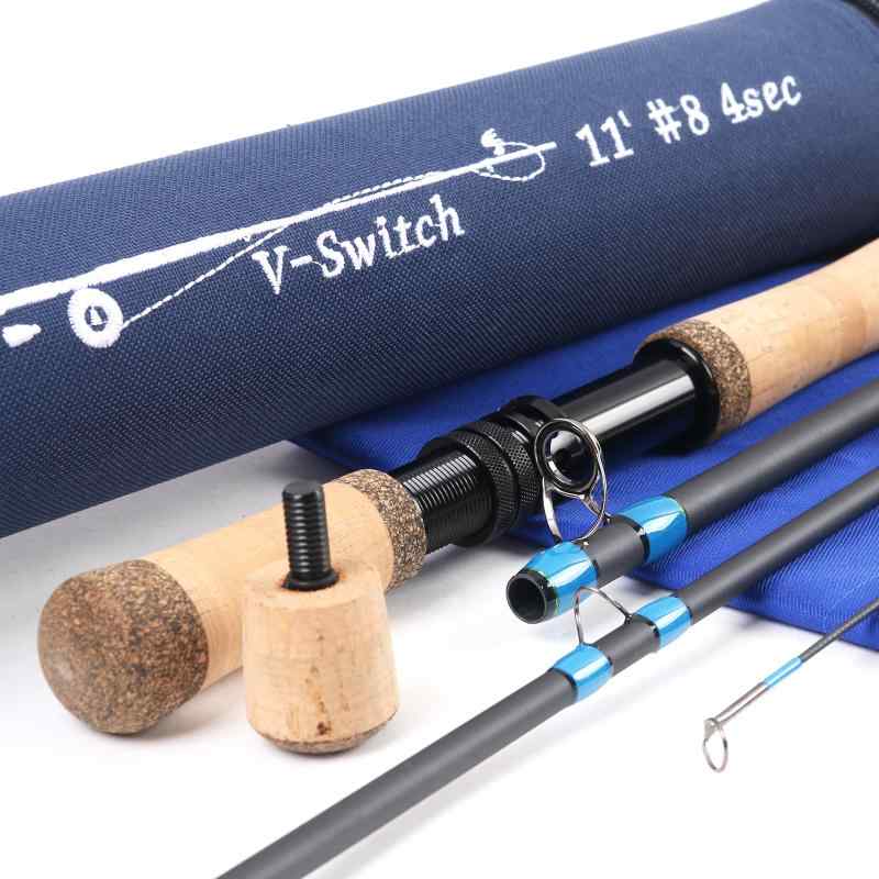 M MAXIMUMCATCH Maxcatch 両手スイッチロッド フライロッド カーボン4ピースロッド (11ft 8wt)