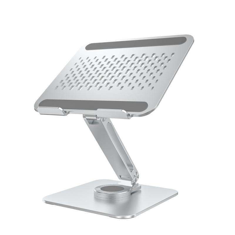 ノートパソコン スタンド アルミ合金 回転式 折り畳み 放熱 軽量 ノートPC タブレット 折りたたみ 角度調整 放熱 頑丈