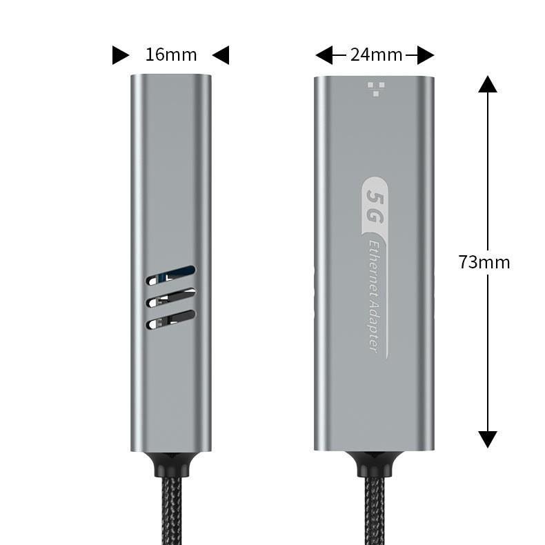 ネットワークカード USB3.0 Type-C RJ45 ギガビット 有線 変換アダプター 外付け ドライバ不要 高速伝送 コンパクト 軽量