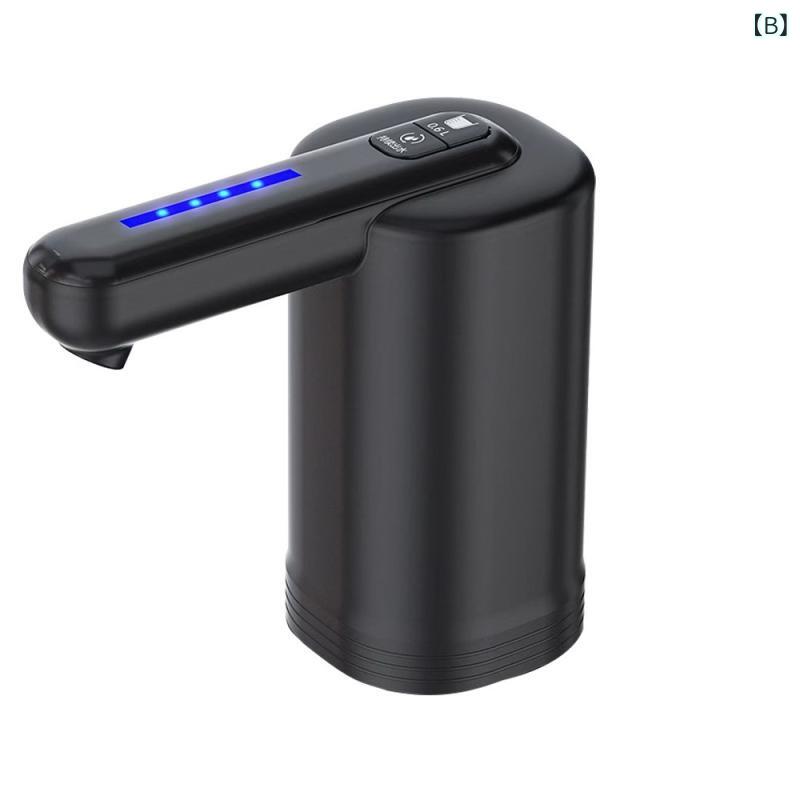 SUPERYOUのウォーターディスペンサー 自動 上水器 電動 ミニ プラスチック ホワイト ブラック コードレス 家庭用 タイプC充電 ダブルポンプ 定量｜アングル3