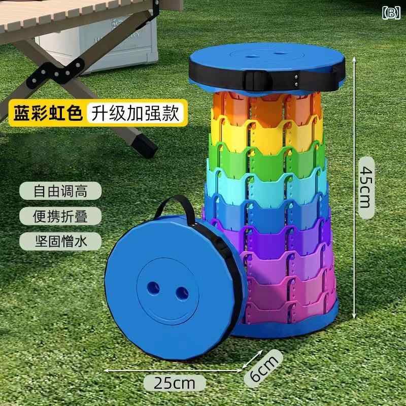 SUPERYOUのアウトドア 折りたたみ チェア プラスチック 軽量 ポータブル 伸縮 キャンプ 釣り 旅行 列車 緑 青 赤｜アングル3