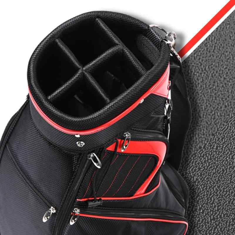 WINLOVE（ウィンラブ）のゴルフバッグ、キャディバッグ、ゴルフクラブバッグ（ 9.0 型/47 インチに対応）、5 分割のキャディバッグ メンズ用/レディース用軽量で クラシックなデザイン (ブラ