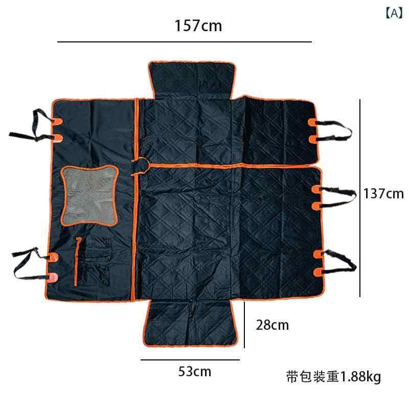 ペット 座垫 狗 牛津布 車載 防滑 前座 後席 SUV トランク 防水 ブラック 137x157cm
