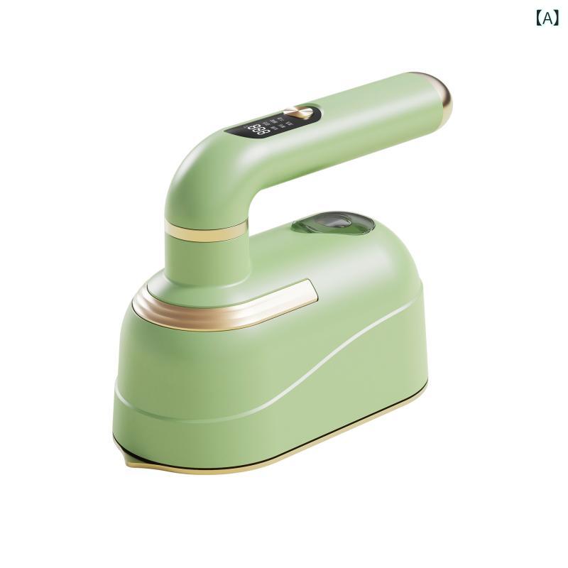 SUPERYOUの掛烫機 メンズ レディース グリーン パープル 薄緑 ガンメタリック 携帯用 家庭用 1200W 0.9L-1.3L 三段階調節 蒸気 ミニ 軽量 コンパクト 持ち運び アイロン｜アングル2