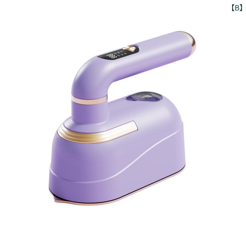 SUPERYOUの掛烫機 メンズ レディース グリーン パープル 薄緑 ガンメタリック 携帯用 家庭用 1200W 0.9L-1.3L 三段階調節 蒸気 ミニ 軽量 コンパクト 持ち運び アイロン｜アングル3