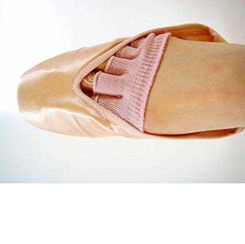 【 ミニヨン 】5本指 トウパッド 指 カバー 2足セット バレエシューズ や トウシューズ の 指の痛み を和らげる 足 の ムレ や しもやけ 対策 にも (ピンク)天然ひのきエキスの抗菌・防臭機能5本指トウパットコットン・ナイロンで薄...