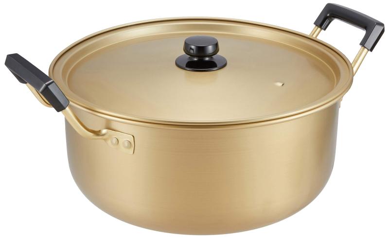 北陸アルミニウム(Hokuriku Alumi) 両手鍋 37cm [ガス火専用] 軽量 純しゅう酸 味づくし 日本製