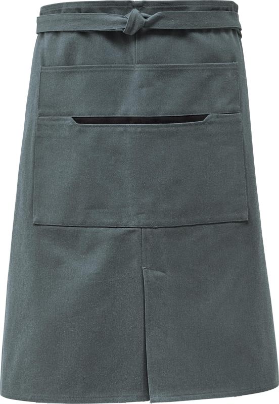 [アルベ] 腰下エプロン 飲食 レストラン ホテル カフェ ヴィンテージツイル 綿100 センターベント 腰下 エプロン T8807 C-9 グレー フ..