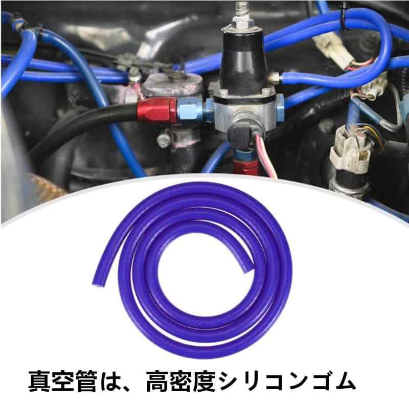 LIKENNY シリコンホース 3m 内径3mm 外径7mm シリコン製バキュームホース 汎用 車 シリコーンチューブ 多用途 耐熱 耐候 高弾力 ホース（ブラック）