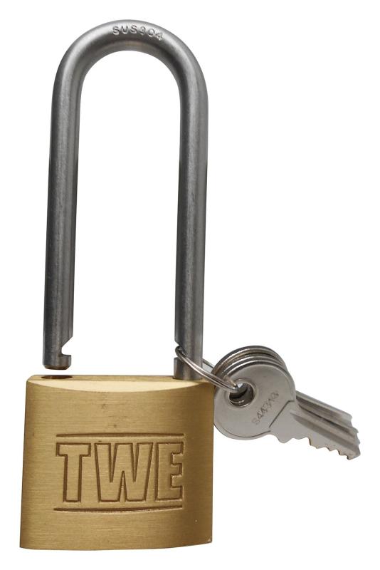 AIAI TWE ステンレス吊長 南京錠 40MM 防犯 物置 門扉 IBー088