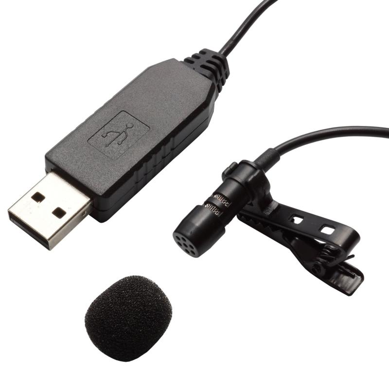 KOYOKOMA 無指向性 USB ピンマイク マイクロフォン クリップ付き 有線 小型 PC パソコン Skype インターネット通話 ハンズフリー