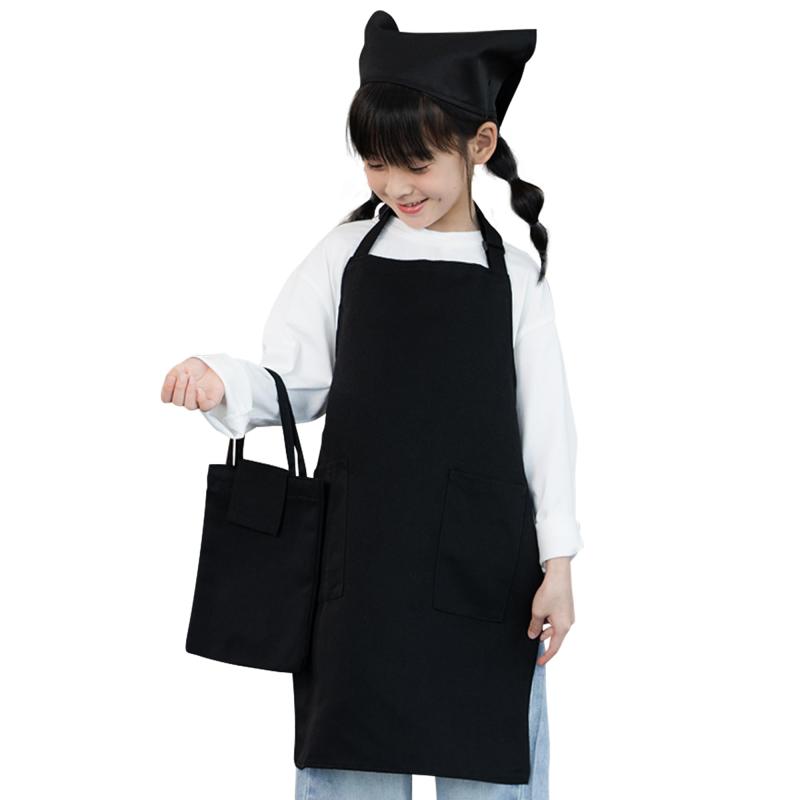 [Jocube] エプロン子供用 三角巾 キッズ用エプロン 巾着バッグセット ポリエステル65% 綿35% しわにな..