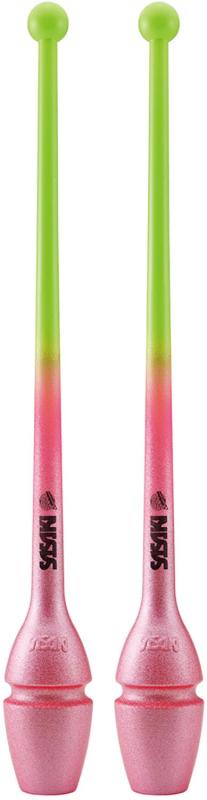 SASAKI(ササキ) 体操 手具 シンプル グラデーションラバークラブ ルミナスグリーン×ストロベリーピンク M34GHF