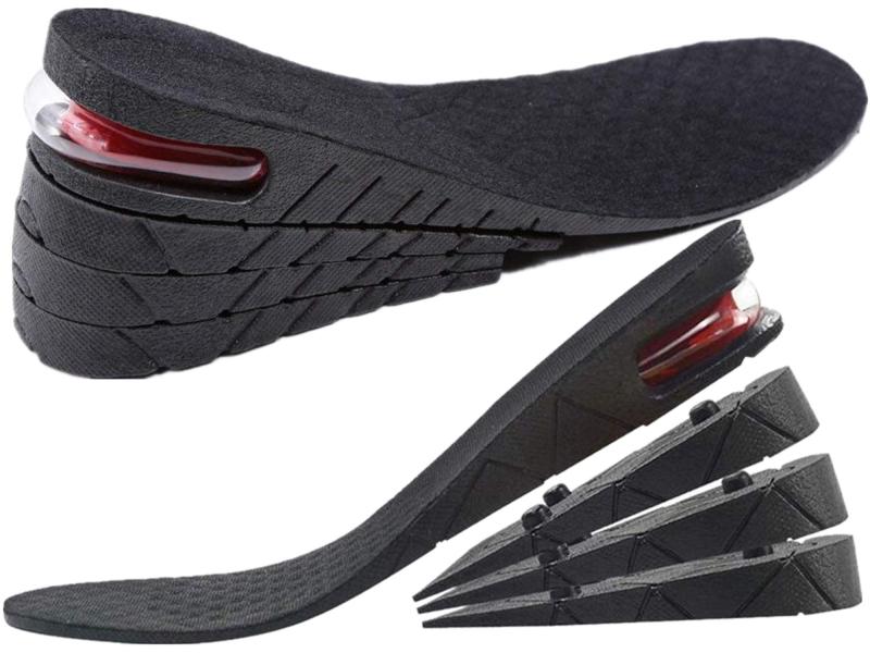 Rakuten - インソール 中敷き22.5cm～27cm男女兼用 身長アップ 4層構造 最大7.5cmアップ エアクッション搭載 衝撃吸収 ヒールアップ シークレット インソール