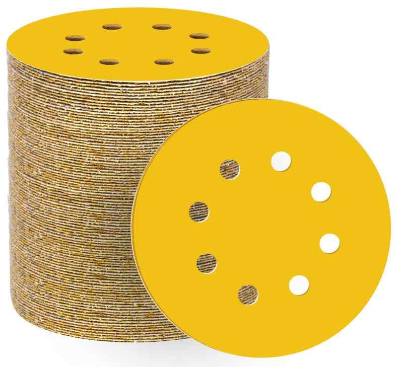 HWXINIE サンディングディスク 125mm #600番 丸型 ランダムサンダー ペーパー マジック式 高温焼成プロセス ディスクペーパー 8穴 サンディングペーパー,金属磨き 木工DIY作業に 車の研磨 電動サ(3.0)