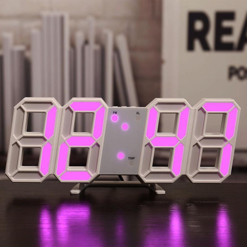 時計 メンズ レディース LED デジタル 温度計 夜光 万年歴 電子 現代 簡約 プラスチック ホワイト ブルー ブラック