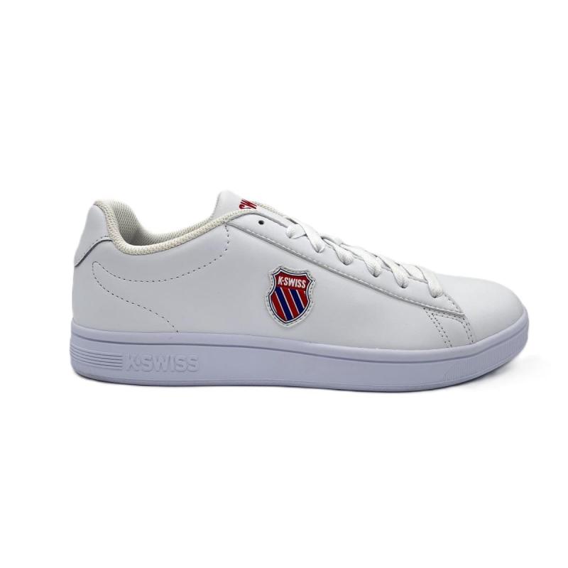 K・SWISS ケースイス レザースニーカー 本革 シールドロゴ 定番 ブランド メンズ ホワイト 26.0cm