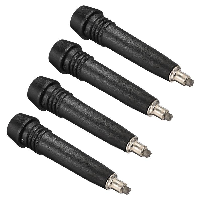 PATIKIL トレッキングポールアクセサリー 4個 タングステン鋼 ロッドチッププロテクター 交換用 屋外ハイキングクライミング用(4)
