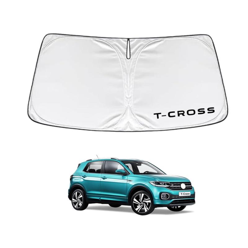 乐天商城 - KOKATO フォルクスワーゲン T-クロス C1 2019年11月～現行 車種専用設計 サンシェード 車 フロント さんしぇーど 暑さ対策 日除け 遮熱 遮光 uvカット 紫外線遮蔽 折り畳み式 収納ポーチ付き 取付