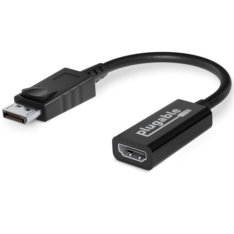 Plugable DisplayPort - HDMI 変換アダプター、アクティブ HDMI 2.0 対応 DisplayPort ポート搭載システム互換 4K@60Hz対応DisplayPort - HDMI 変換 - このアクティブ変換...