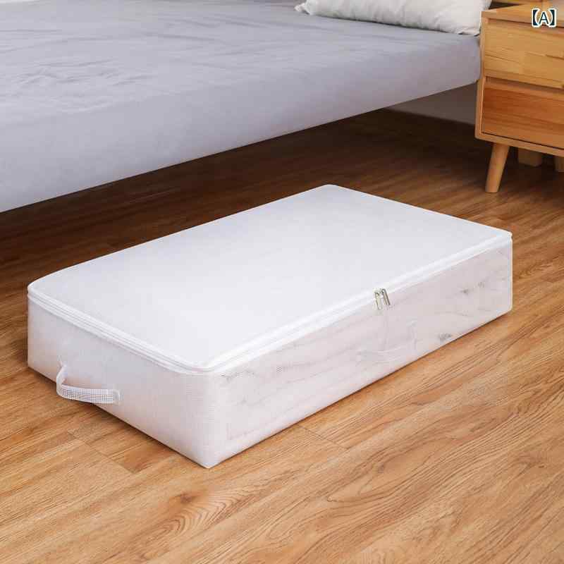 収納袋 収納ケース PVC ベッド下 折りたたみ 大容量 ホワイト シンプル 衣類 靴 雑...