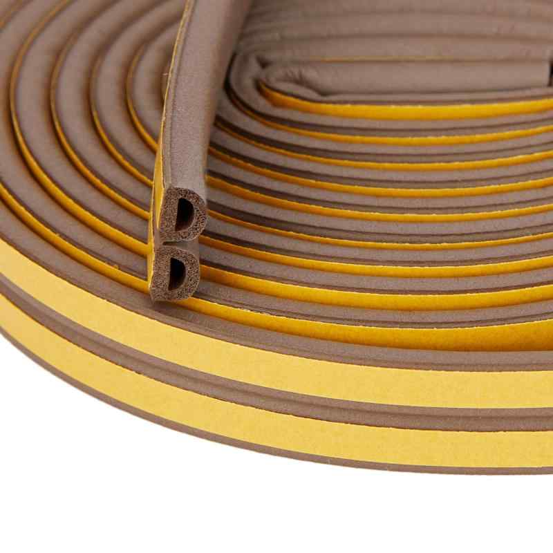 GIMADO ドア 防音 隙間テープ 全長10m ドアテープ すきま風 防止 玄関 防音 強力粘着 暖房効率アップ 冷気遮断 防風 長さ5m×幅9mm×2本 ブラウン