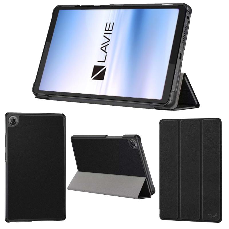 wisers LAVIE Tab T8 T0855/KAS PC-T0855KAS TAB08/H05 PC-TAB08H053 タブレットケース (ブラック) 8.7インチ 対応 (保護フィルム 付き/スリムタイプ) タブレットカバー 2025年 新型の商品画像