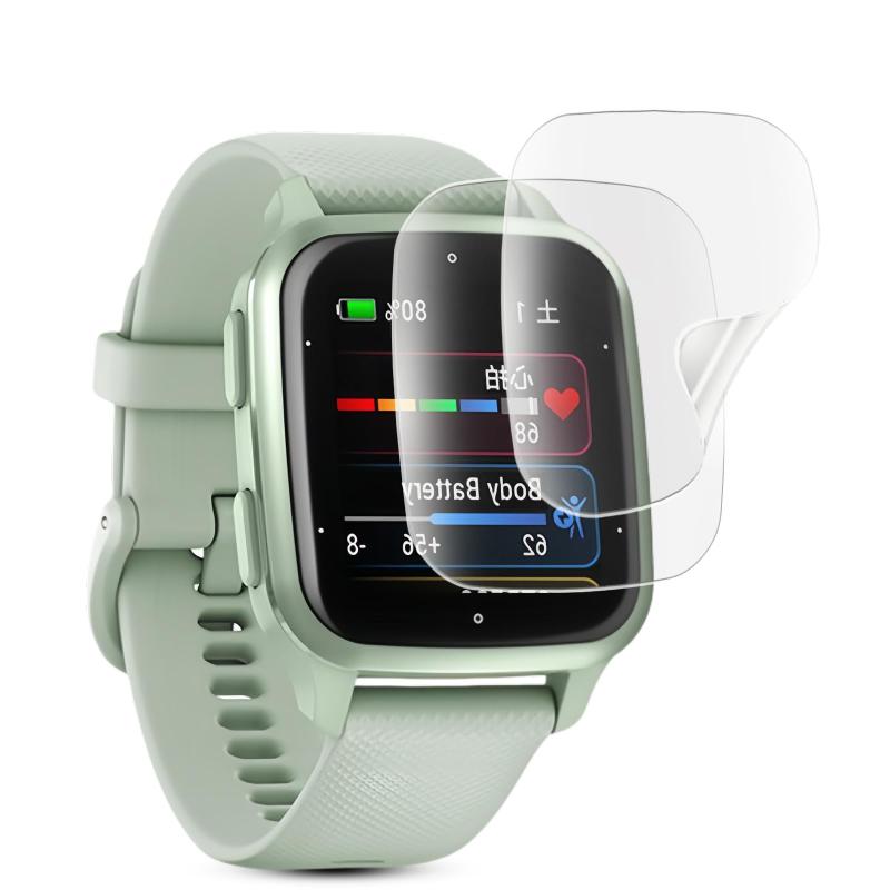 FOR GARMIN(ガーミン) Venu Sq 2/Venu Sq 2 Music フィルム GARMIN Venu Sq 2 用 保護フィルム 曲面対応 反射低減 アンチグレア フィ ルム 軟TPU素材 防気泡 防指紋 Venu Sq 2 Music(3.0)