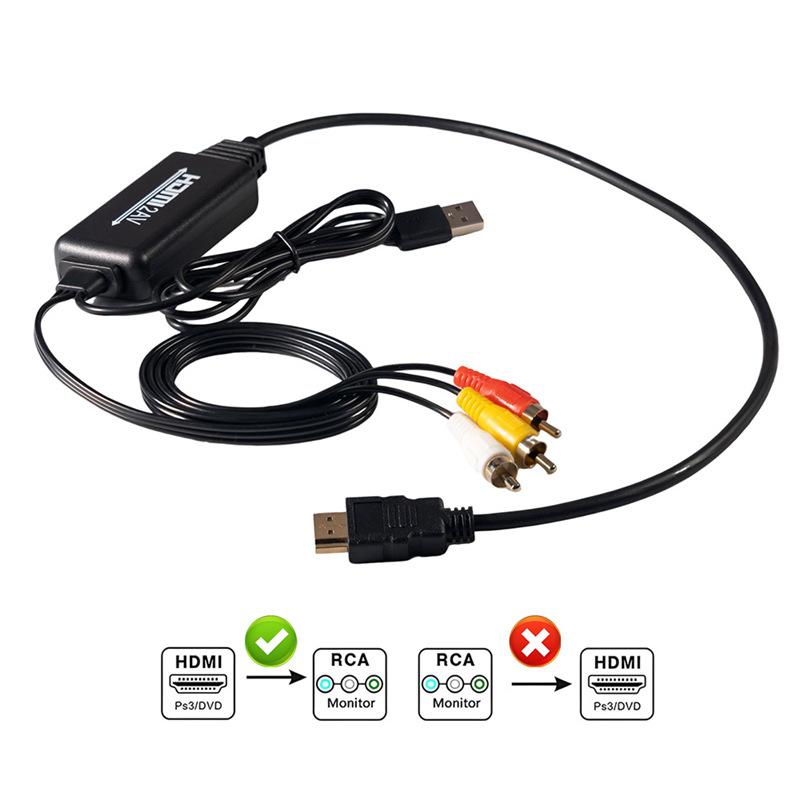 HDMI AV変換器 変換線 転接头 2m Windows7 1080p