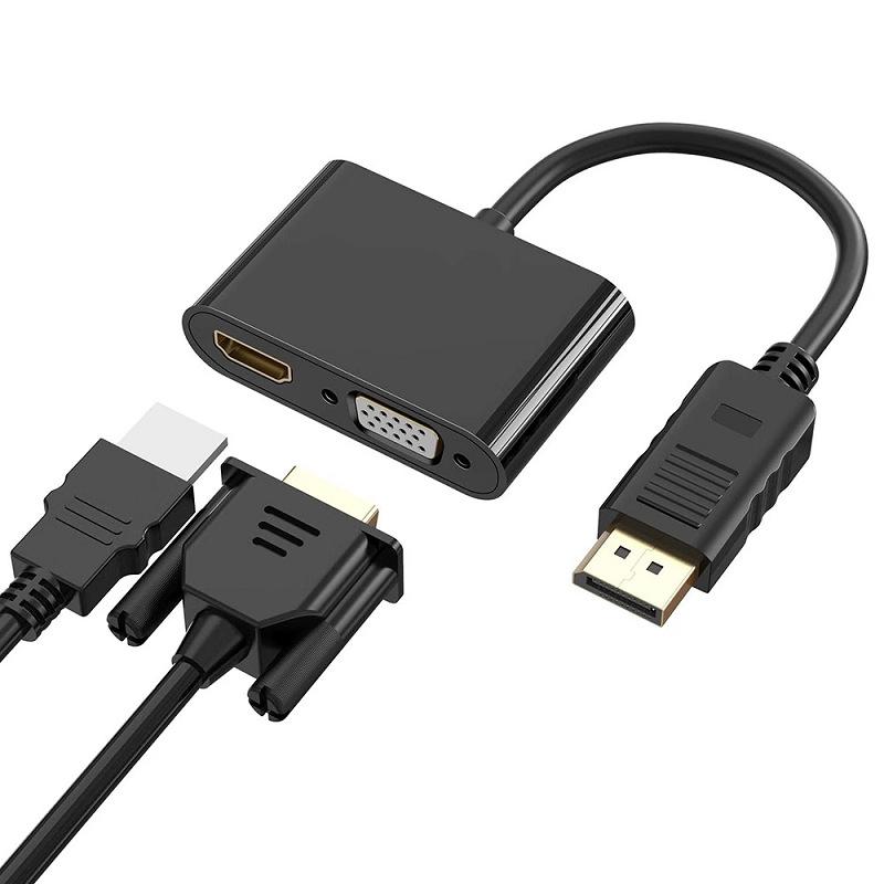 DisplayPort 変換ケーブル VGA HDTV 変換器 ディスプレイ 拡張ドック コンピューター ディスプレイ モニター 接続ケ…
