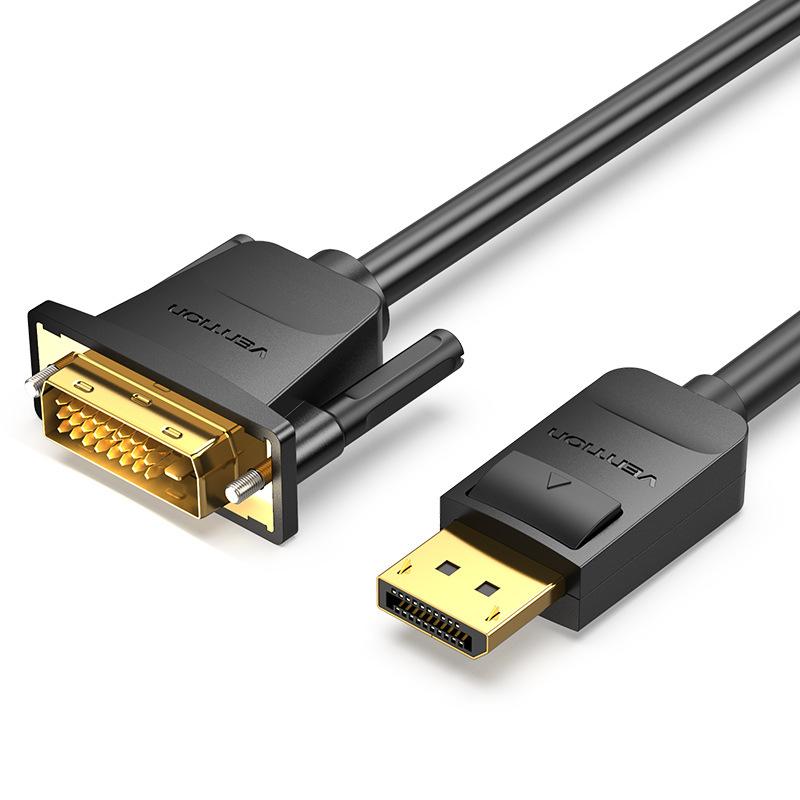 Displayport DVI 変換 ケーブル 接続 転送 黒 1m