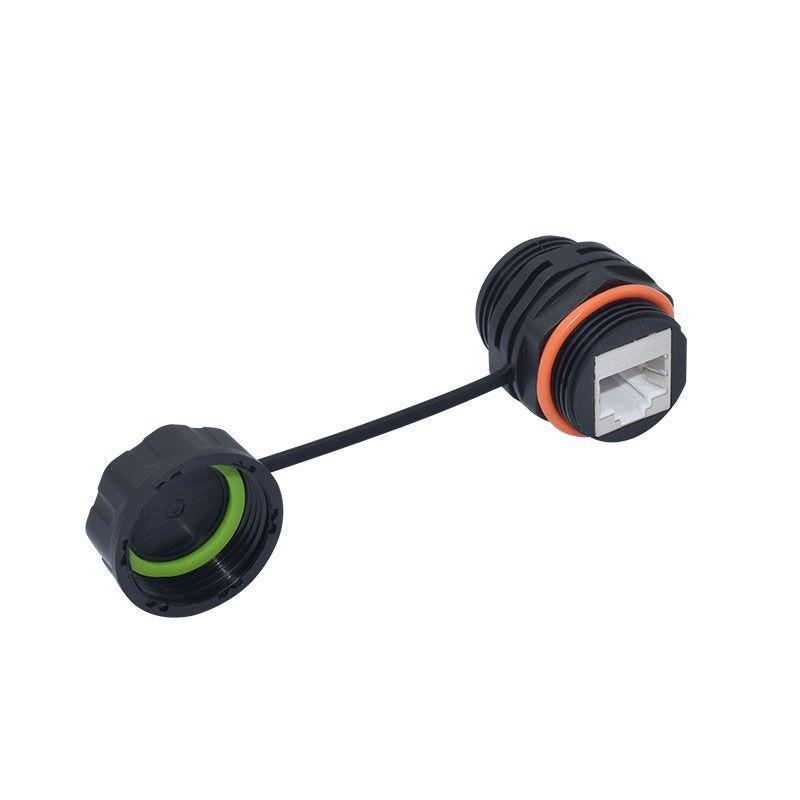 RJ45 防水 ネットワーク コネクタ 延長 アダプタ ヘッド 端子 ナイロン 汎用 CAT6 ケーブル 屋外 屋内 接続 プラグ