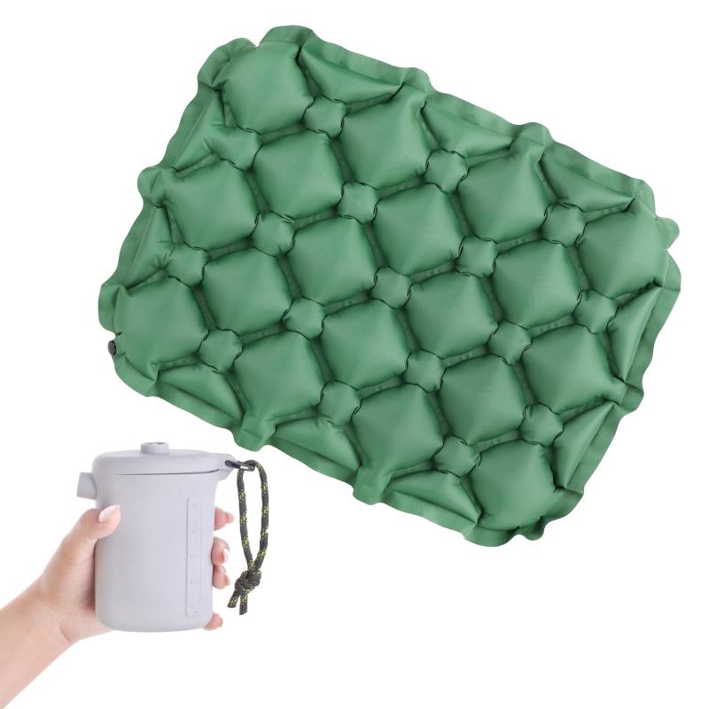 TRIWONDER レジャーシート エアークッション 折りたたみクッション エアー座布団 お尻が痛くならない 飛行機 快適グッズ 携帯座布団 キャンプ 夜行バス アウトドア 釣り 観戦用 持ち運び 1人