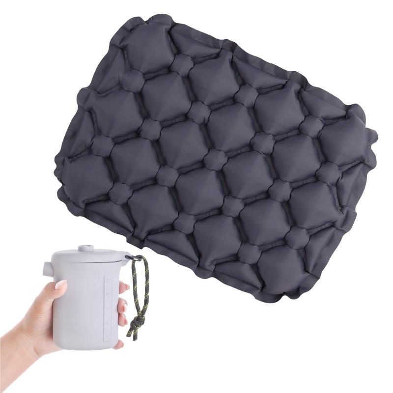 TRIWONDER レジャーシート エアークッション 折りたたみクッション エアー座布団 お尻が痛くならない 飛行機 快適グッズ 携帯座布団 キャンプ 夜行バス アウトドア 釣り 観戦用 持ち運び 1人