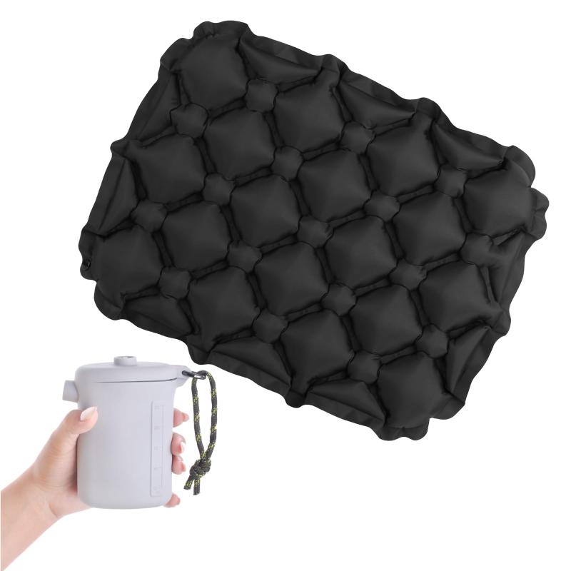 TRIWONDER レジャーシート エアークッション 折りたたみクッション エアー座布団 お尻が痛くならない 飛行機 快適グッズ 携帯座布団 キャンプ 夜行バス アウトドア 釣り 観戦用 持ち運び 1人