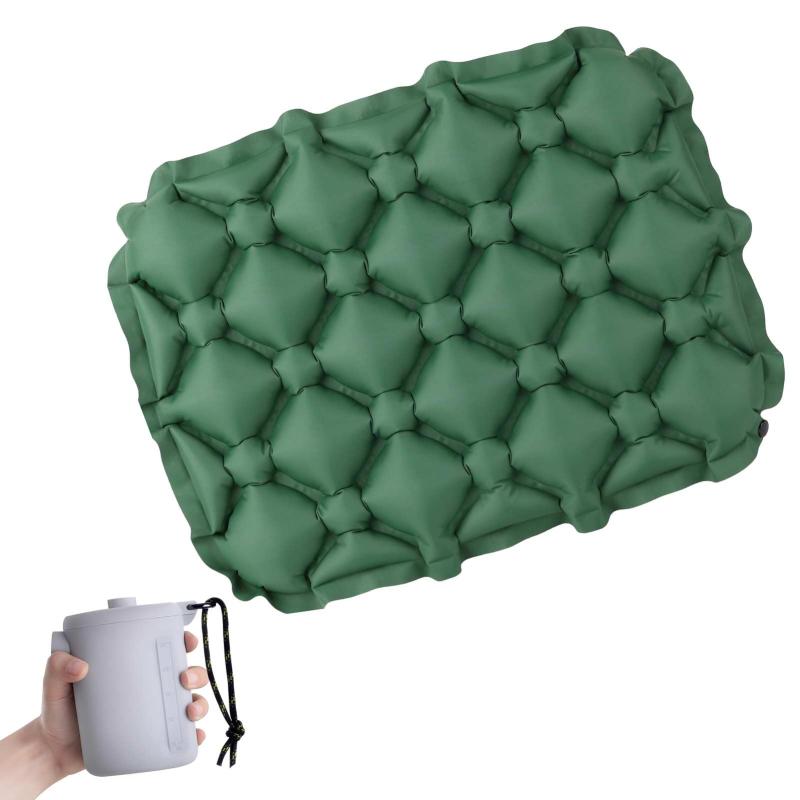 Azarxis レジャーシート エアークッション キャンプ コンパクト 軽量 お尻 1人用 マット 座布団 飛行機 快適グッズ アウトドア 夜行バス 旅行 登山 スポーツ観戦 お花見 お尻が痛くならない 収