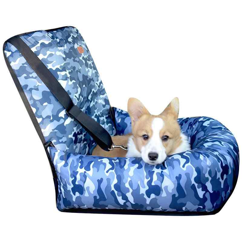 ペット 車載 犬用 猫用 ペットシート 座席 ブルー ストライプ ブラック ドット 迷彩 オールシーズン 防水 折り畳み 持ち運び 固定 布製 車内 犬 猫