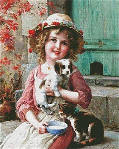 新しい友達十字のステッチ キット エジプト綿 14ct 54x65cm240x300針 クロスステッチ刺繍キット