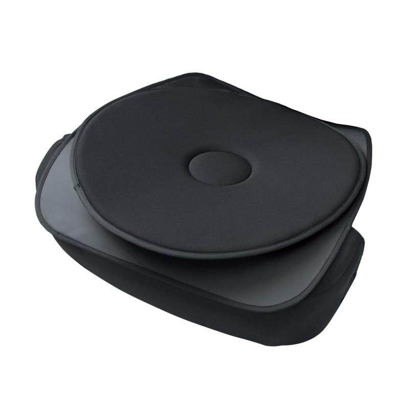 ボンフォーム(BONFORM) サポート 回転クッションNEO 軽/普通車 ヒップ型 ストッパー付き 丸洗いOK 低反発ウレタンフォーム Φ48cm(ヒップ型) ブラック 5959-70BK