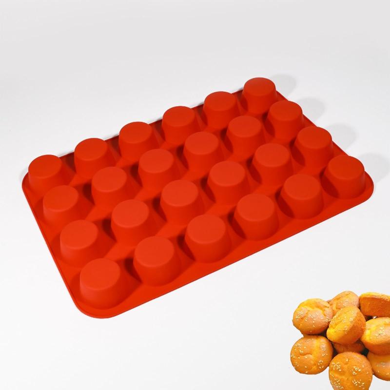 DEVENTORZ 丸型 シリコンモールド シリコンモールド 小さな円形24個 ベーキングシリコン型 チョコ型 シリコン型 シリコンモールド チョコレート型 お菓子型 クッキー型 ケーキ型 製菓道具 ゼ