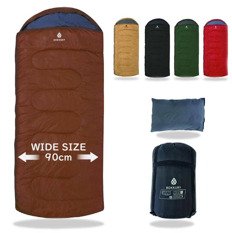 BOKKURY (ボックリー) 寝袋 シュラフ 冬用 人工 ダウン ワイド 最低使用温度 -10度 (ブラウン)【人工ダウン使用のワイドシュラフ】本製品は人工ダウンを使用したワイドサイズのシュラフです。人工ダウンは国内でも定評のあるマイクロプリマを使用し、アニマルフリー素材ですので匂いもありません。日本でも確かな実績がある中国の工場に依頼して製造した製品です。