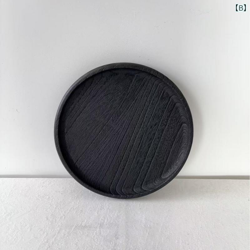 木質 置物台 丸型 トレイ 桐 炭 黒 花瓶 置き台 飾り台 superyou-10496960 SUPERYOU サンプル画像3